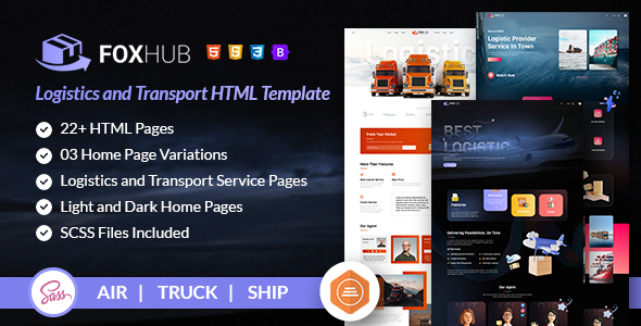 Fox Hub - Logistics and Transport HTML Template by webstrot
