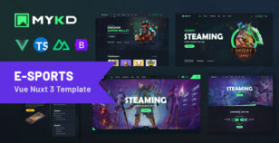 MYKD - eSports and Gaming Vue Nuxt 3 Template by ThemeGenix