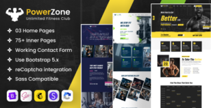 PowerZone - Fitness, Workout & Gym HTML Template by DexignZone
