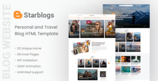 Starblogs - Personal and Travel Blog HTML Template by CodeeFly