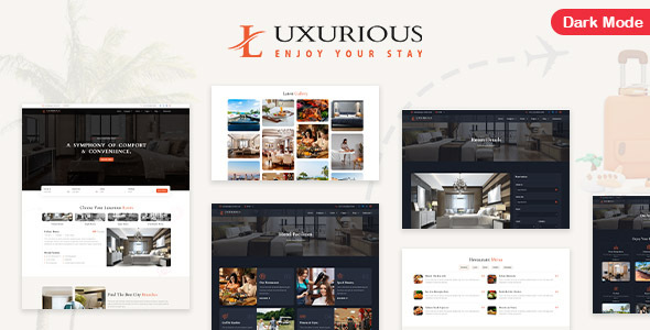 Luxurious - Luxury Hotel Tailwind CSS Template by ashishmaraviya