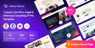 Lawsy - Lawyer, Law firm, Legal & Attorney Consulting HTML Template by VikingLab