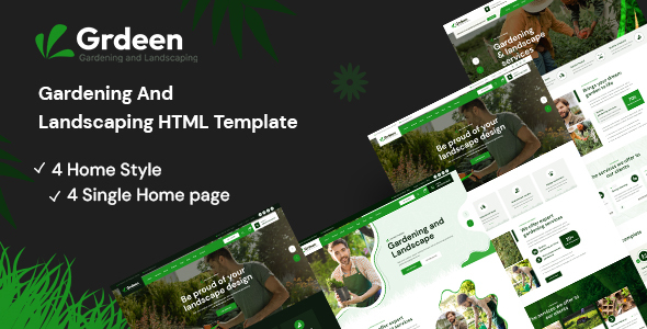 Grdeen - Gardening And Landscaping HTML Template by bracket-web