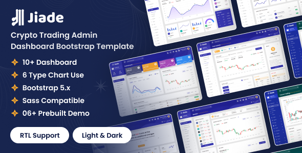 Jiade – Crypto Trading Admin Dashboard Bootstrap Template by dexignlabs
