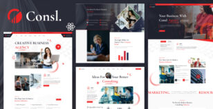 Consl - Consulting Business React Template by envalab