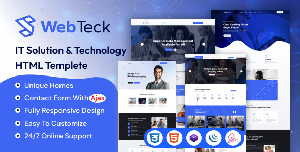 Webteck - IT Solution and Technology HTML Template by themeholy