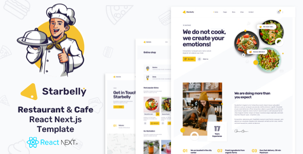 Starbelly - Restaurant & Cafe React NextJS Template by bslthemes