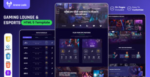 Arena Lads - Esports & Gaming HTML5 Template by Evonicmedia