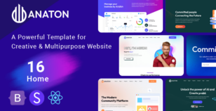 Anaton – SaaS Landing React Template by SoftCoderes