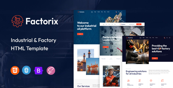 Factorix | Industrial & Factory HTML Template by capricorn-studio