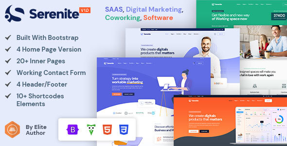 Saas Software Landing & Startup Agency Template by mannatstudio