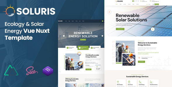 Soluris - Ecology & Solar Energy Vue Nuxt Template by KodeSolution