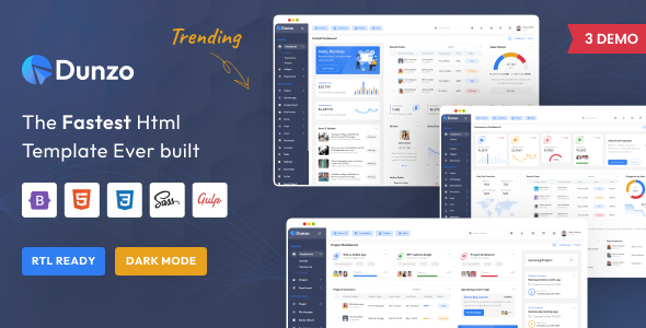 Dunzo - Bootstrap Admin Dashboard Html Template by PixelStrap
