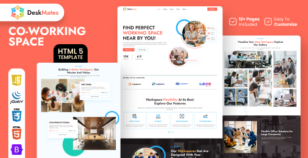 Deskmates - Office Rental And Coworking Space HTML5 Template by Evonicmedia