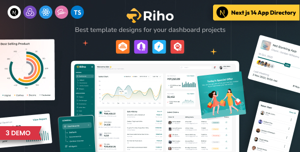 Riho – React Nextjs Admin & Dashboard Template by PixelStrap