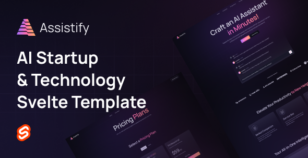 Assistify - AI Startup and Technology Svelte Template by diversekit