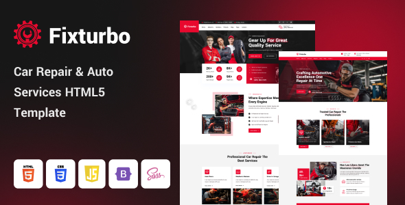 Fixturbo - Car Repair & Auto Services HTML5 Template by wowtheme7