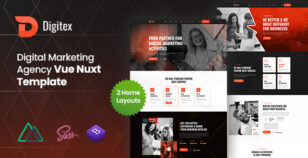 Digitex - Digital Marketing Agency Vue Nuxt Template by KodeSolution