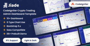 Jiade – CodeIgniter Crypto Trading Admin Dashboard Template by dexignlabs