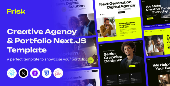 Frisk - NextJs Agency & NextJs Portfolio Template by ib-themes