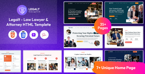 Legalt - Law Lawyer & Attorney HTML Template by VikingLab