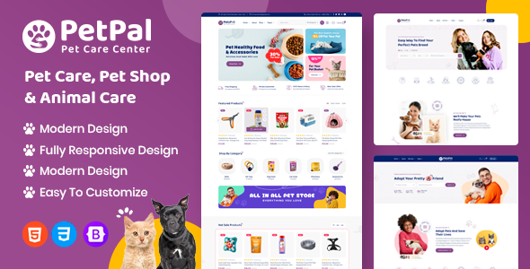 Petpal - Pet Care and Pet Shop Template by ThemeDox