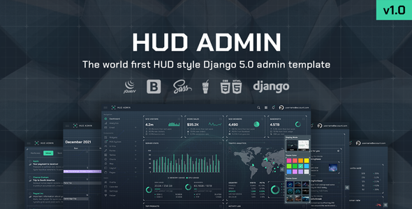 HUD - Django 5.0 Bootstrap Admin Template by SeanTheme