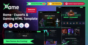 Bame - Esports & Gaming HTML Template by themeholy