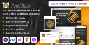 FoodTime - Fast Food And Restaurant ASP.NET Core & MVC Bootstrap Template by DexignZone