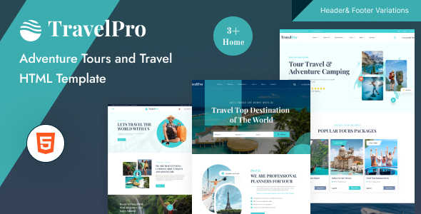 TravelPro - Adventure Tour and Travel Agency HTML Template by CodeScribe