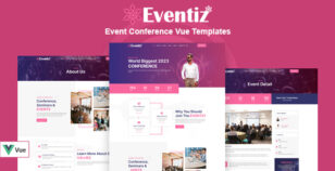 Eventiz - Event Conference Vue Templates by HtmlDesignTemplates