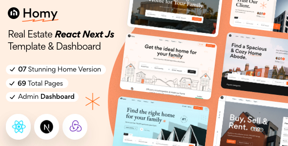 Homy - Real Estate React Next js Template & Dashboard by CreativeGigs