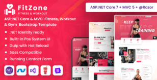 FitZone - ASP.NET Core & MVC Fitness, Workout & Gym Template by DexignZone