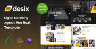 Desix - Digital Marketing Agency Vue Nuxt Template by KodeSolution