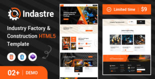Indastre – Industry Factory and Construction HTML5 Template by Dreamit-Solution
