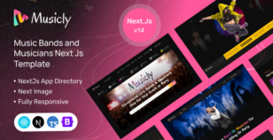 Musicly - Music Bands and Musicians Next Js Template by Topylo
