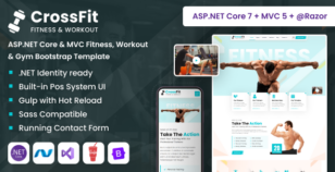 CrossFit - ASP.NET Core & MVC Fitness, Workout & Gym Template by DexignZone