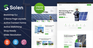 Solen - Ecology & Solar Energy HTML Template by KodeSolution