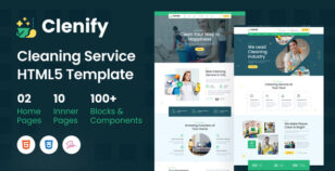 Clenify - Cleaning Service HTML5 Template by BoomDevs