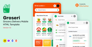 Groseri - Grocery Delivery Mobile HTML Template by askbootstrap