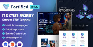 Fortified | IT & Cyber Security Services HTML Template by designingmedia