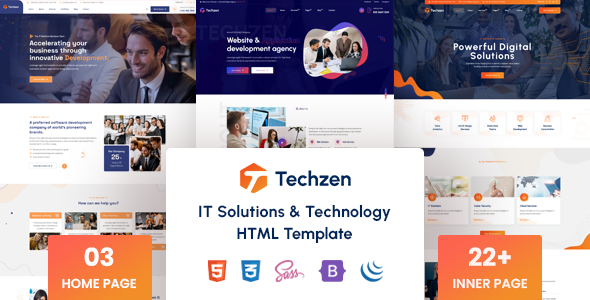 Techzen - IT Solutions & Technology HTML Template by rs-theme