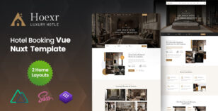 Hoexr - Hotel Booking Vue Nuxt Template by KodeSolution
