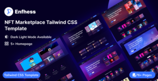 Enfhess - NFT Marketplace Tailwind CSS Template by thememarch