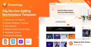 DreamGigs - Gig Service Selling Marketplace Bootstrap Html Template by dreamstechnologies