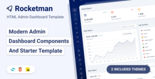 Rocketman - HTML Admin Dashboard Template by Left4code