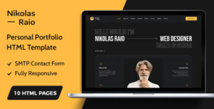Nikolas Raio - Personal Portfolio HTML Template by Marketify