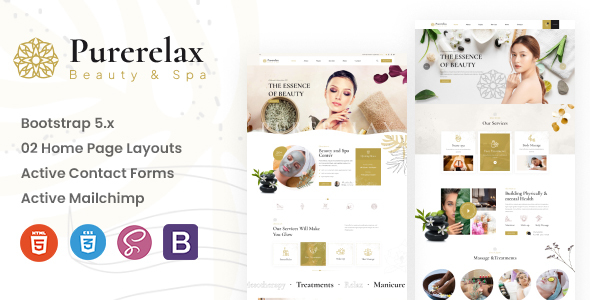 Purerelax - Spa & Beauty HTML Template by KodeSolution