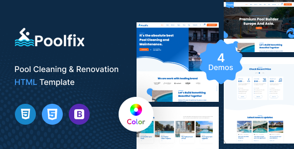 Poolfix - Pool Cleaning & Renovation HTML Template by TonaTheme