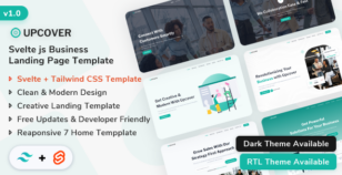 Upcover - Svelte Js Business Landing Page Template by ShreeThemes